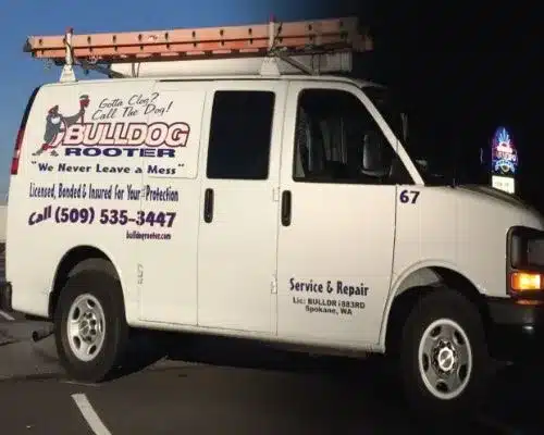 A Bulldog Rooter truck