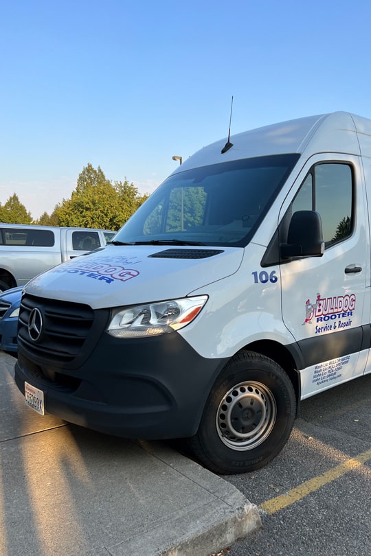 A Bulldog Rooter truck