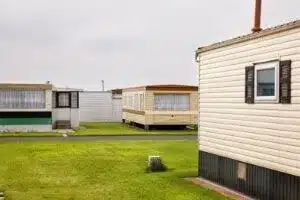 A picture of a mobile home park