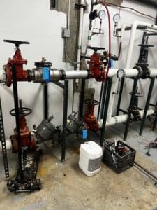 New commercial backflow system installed in Spokane mechanical room