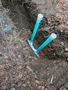 New drain cleanout and piping installed during drain lining project in Spokane