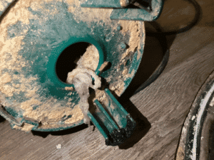 Failed sump pump clogged with debris in Post Falls ID