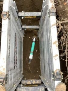 Sewer pipe repair in Spokane WA using trench support and pipe replacement