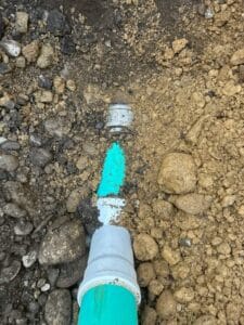 New sewer pipe connection installed during trenchless repair in Spokane WA