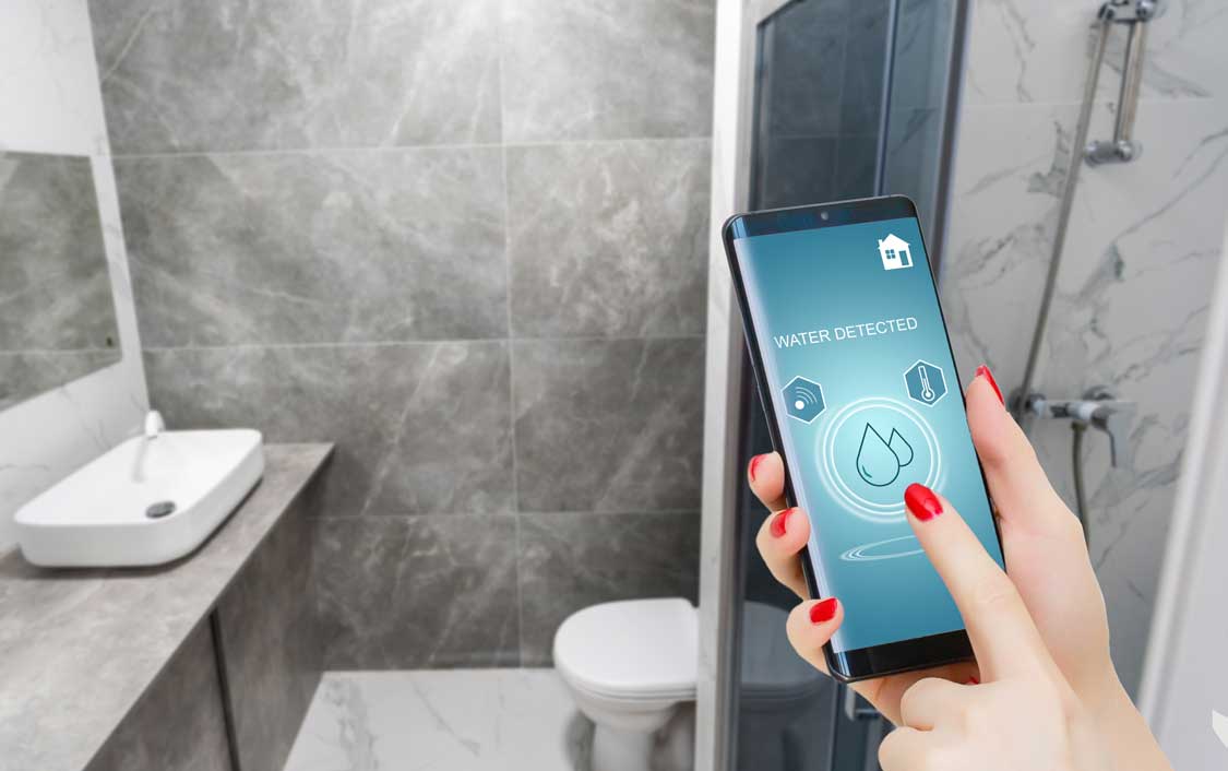 Water leak sensor alert, smart water sensor can automatically shut off water.